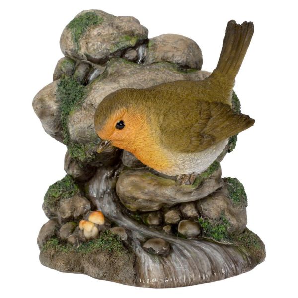 Robin On Waterfall